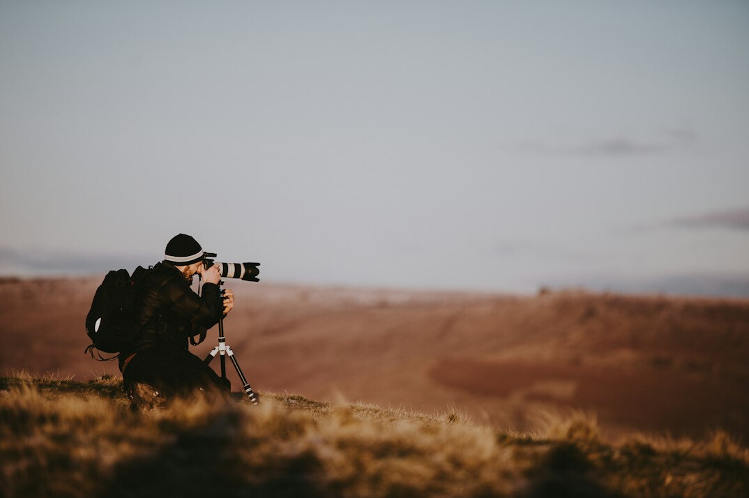 documentary photographer at work