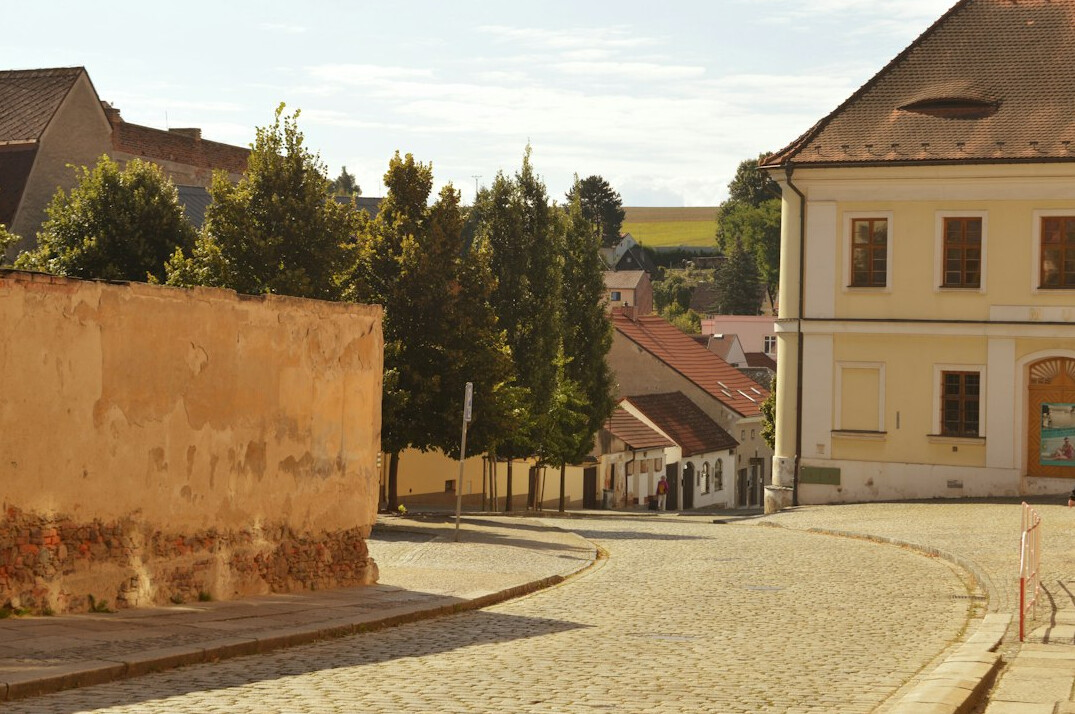 polish small town street scene