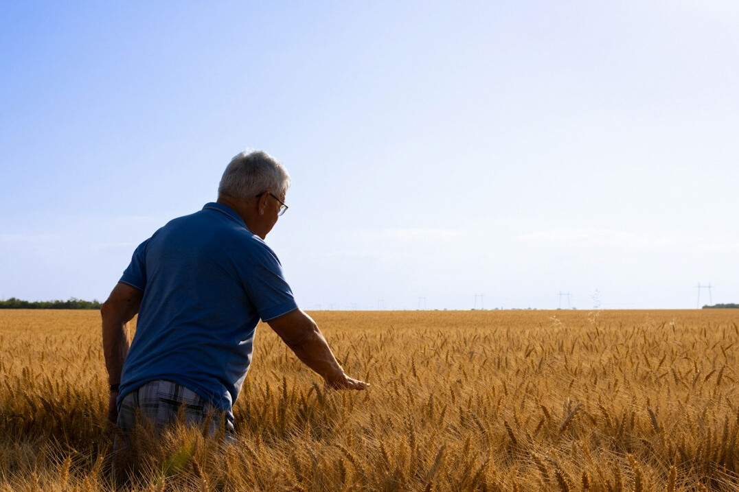 farmer in field portrait